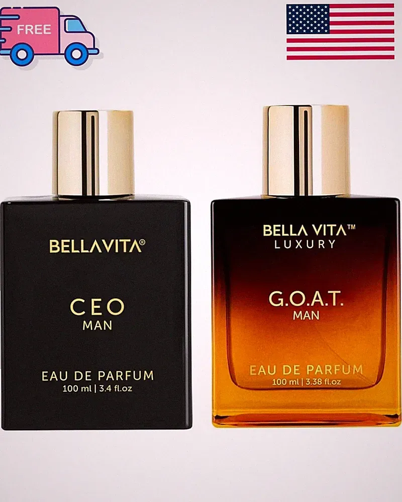 BellaVita Luxury Sigma Male (CEO Man & GOAT Man) Perfume Cologne for Men 2x100ml