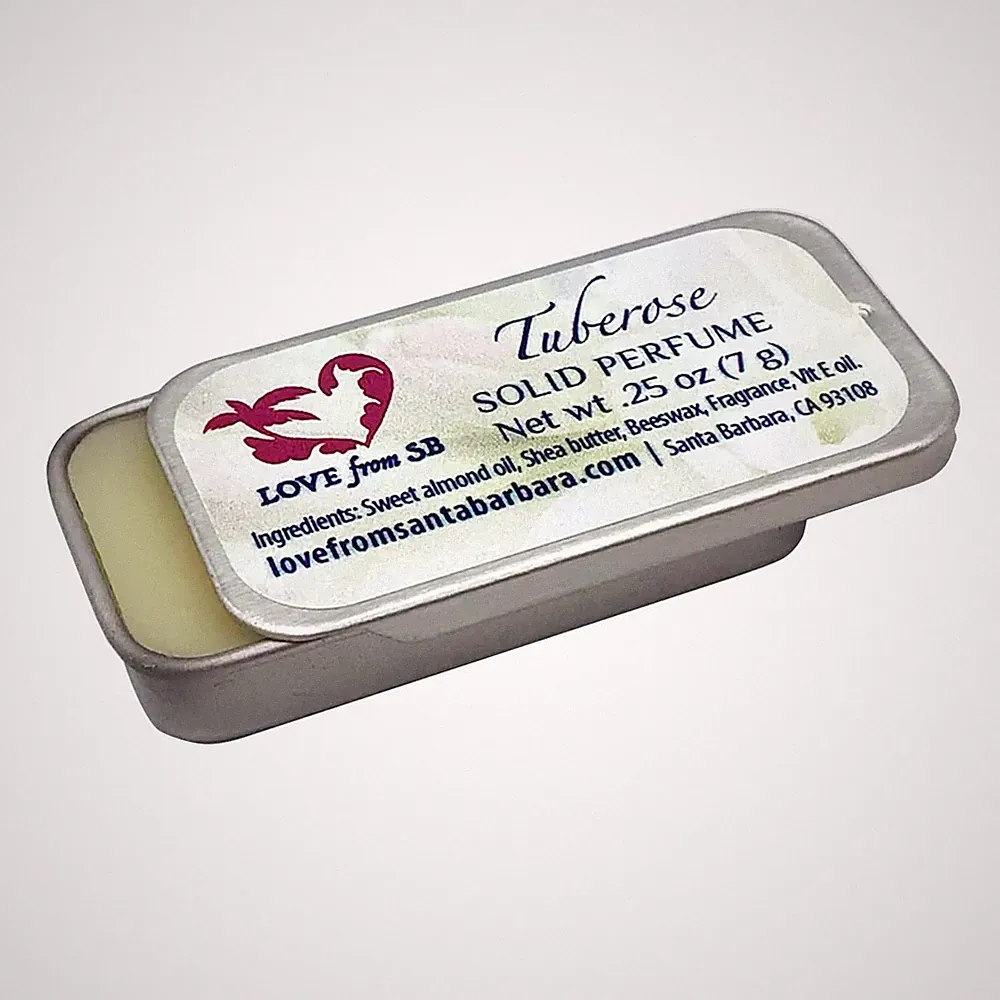 Compact Personal Tuberose Solid Perfume | Luxurious Artisan Spa Gift for Her...