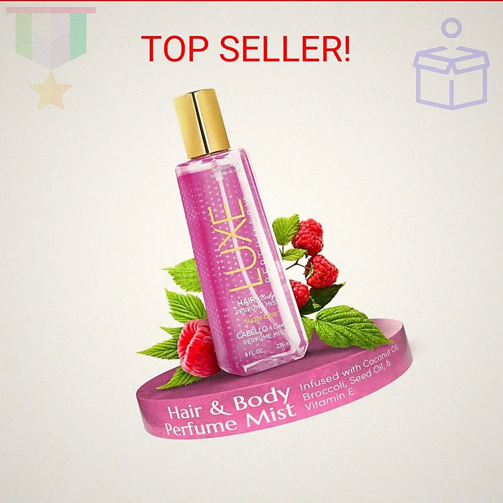 Luxe Perfumery Hair & Body Perfume Mist Sugar Bliss, 8.0 fluid ounce