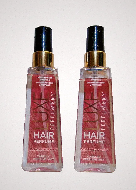 LUXE PERFUMERY Hair Perfume Hot Cherry Bomb 3.4oz w/coconut oil & vit E (2 btls)