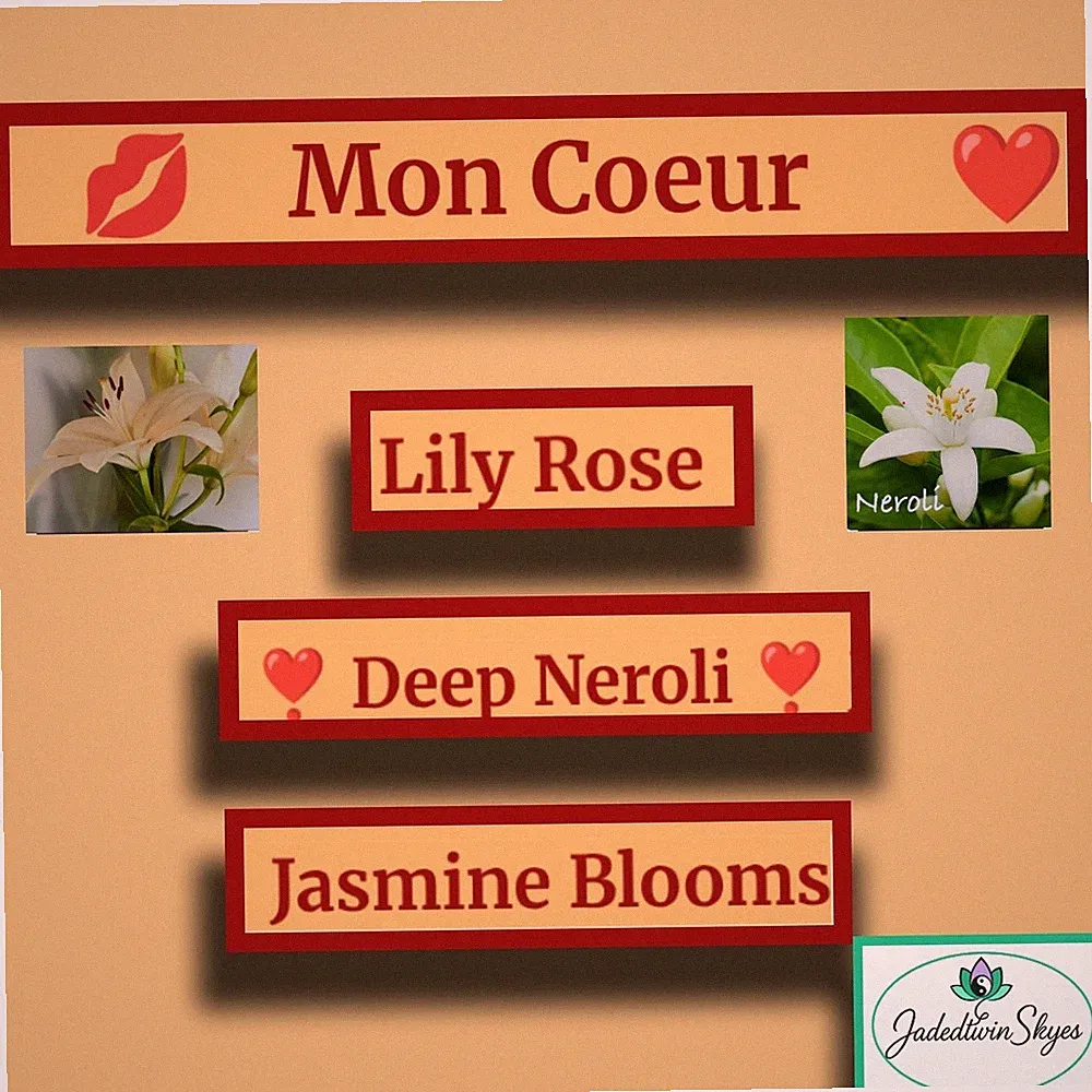 MON COEUR Luxury Essential Oil Fragrance 0.34 fl oz Rollerball Oil Perfume
